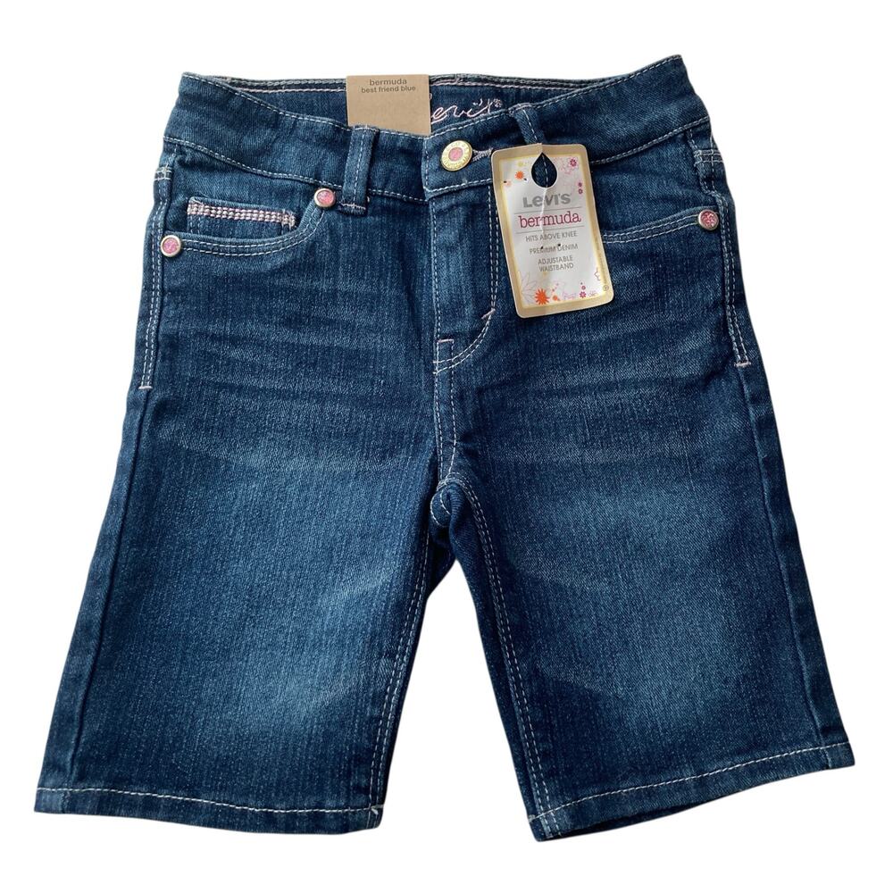 NWT Levi’s Bermudan Shorts 4T pink denim blue jeans